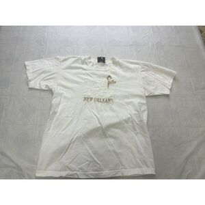 VINTAGE MARDI GRAS‎ NEW ORLEANS FRENCH QUARTER T-SHIRT LARGE made in USA Y2K